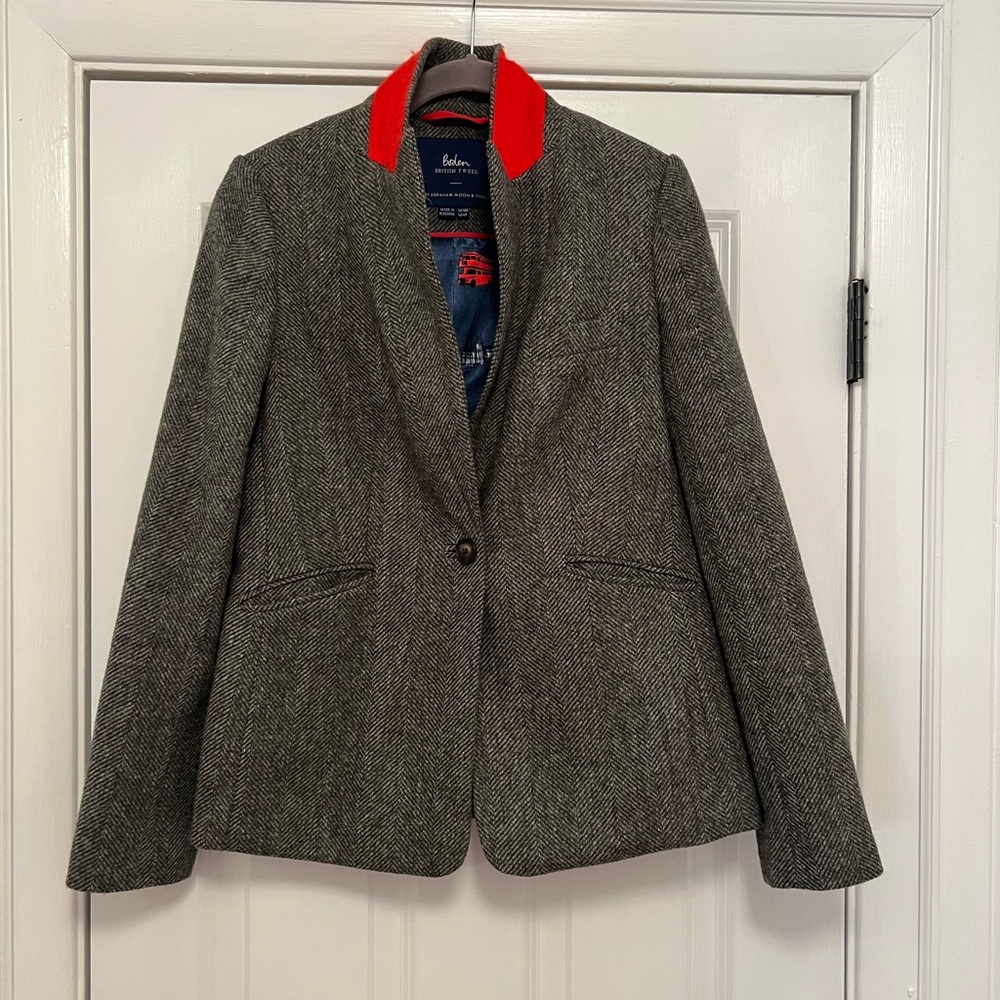 WOMENS BODEN TWEED BLAZER LIKE NEW SIZE 6r